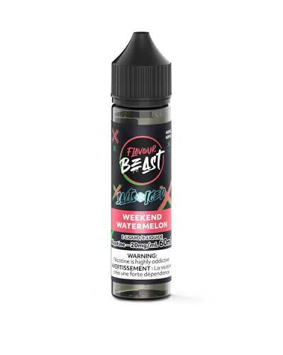 Flavour Beast Vape Juice Salt Nic - Weekend Watermelon Iced (60mL)