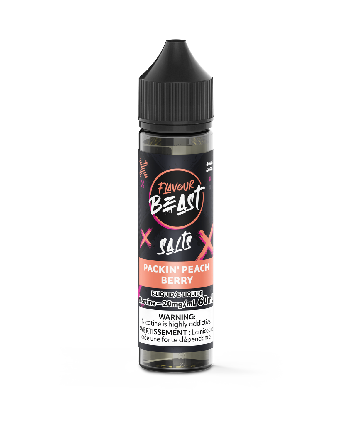 Flavour Beast Vape Juice Salt Nic - Packin Peach Berry (60ml)