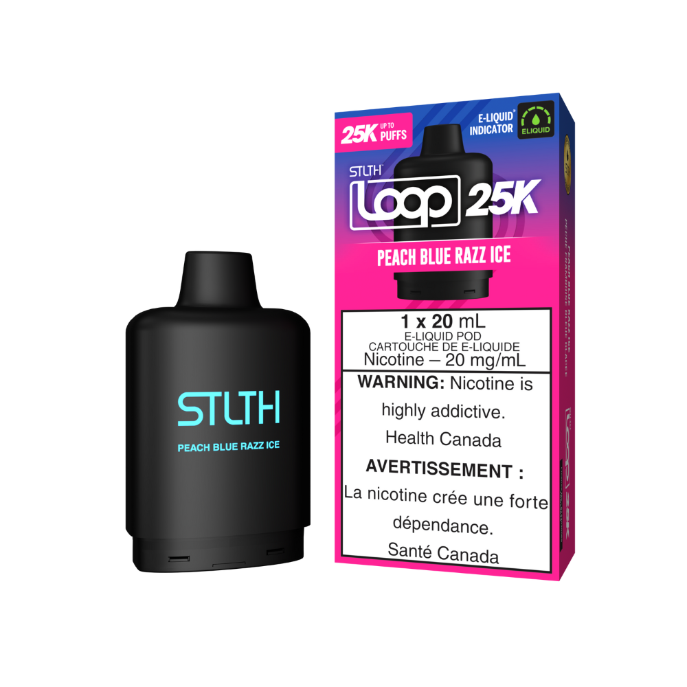 Peach Blue Razz Ice - STLTH Loop 25K Vape Pod