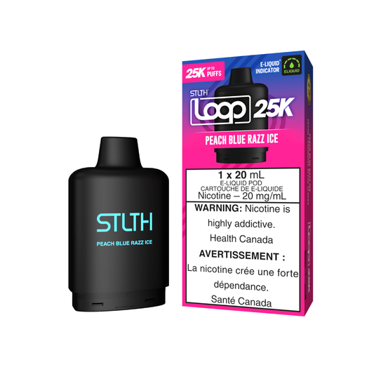 Peach Blue Razz Ice - STLTH Loop 25K Vape Pod