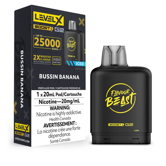 Level X Flavour Beast Boost G2 25K – Bussin  Banana