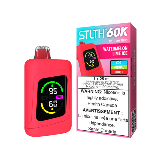 Watermelon Lime Ice - STLTH 60K Disposable Vape (25mL)