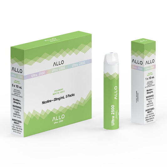 Allo Ultra 2500 - Spearmint Disposable Vape