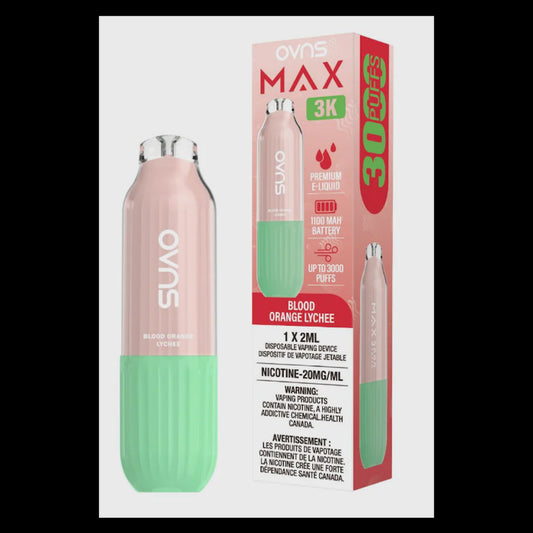 OVNS Max 3k Puffs Disposable Vape - Blood Orange Lychee