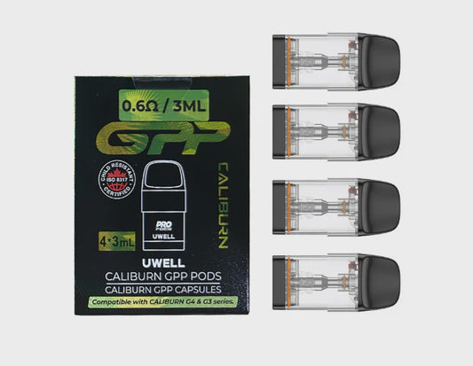 Uwell Caliburn GPP Replacement Pods 3mL (4 Pack) (CRC)