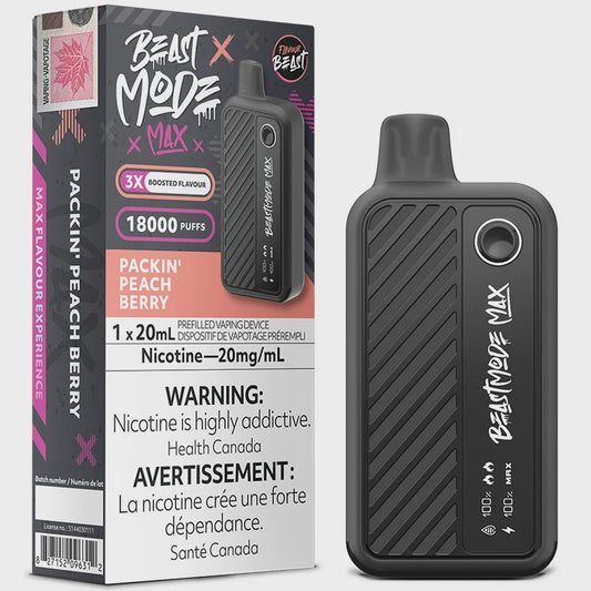 Packin Peach Berry - Flavour Beast Beast Mode Max 2 50K Disposable Vape (20mL)