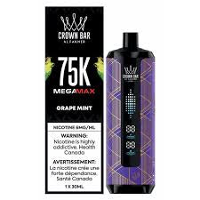 Al Fakher Crown Bar Megamax 75K Disposable Vape - Grape Mint