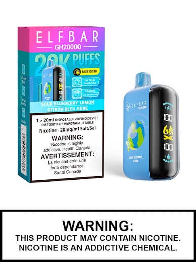 Sour Blueberry Lemon – GH20000 Elf Bar Disposable Vape (20 mL)