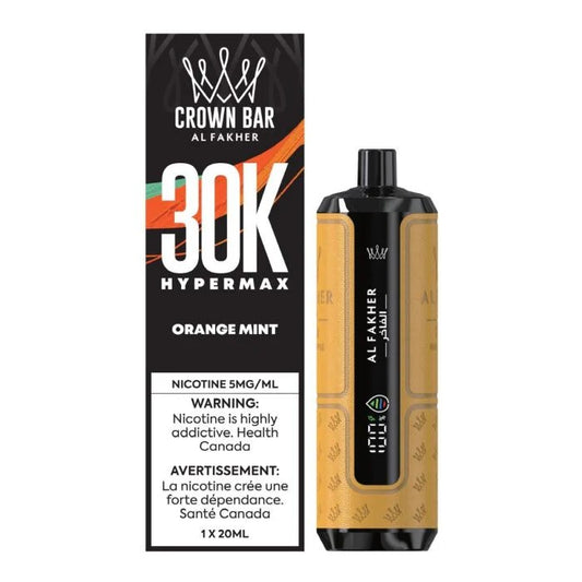 Al Fakher Crown Bar Hypermax 30K Disposable Vape - Orange Mint