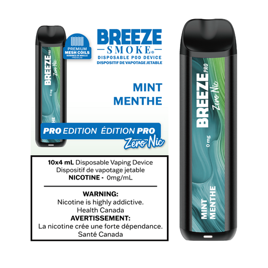 Breeze Pro Disposable Vape – Mint (Zero Nic)