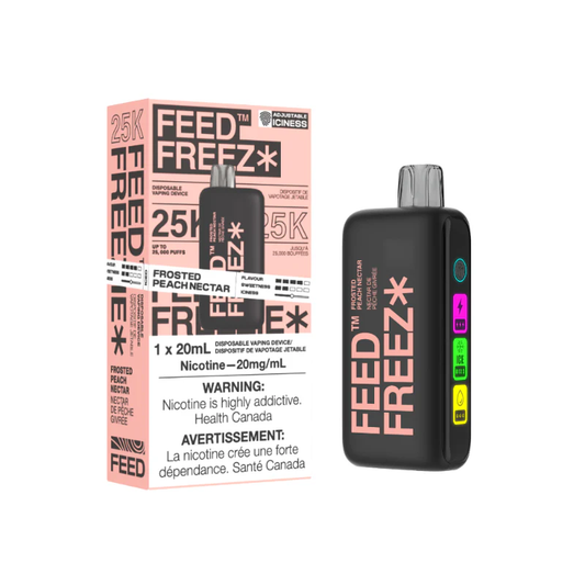 FEED Freezie 25K Disposable Vape - Frosted Peach Nectar (20mL)