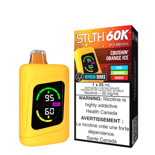 Crushing Orange Ice - STLTH 60K Disposable Vape (25mL)