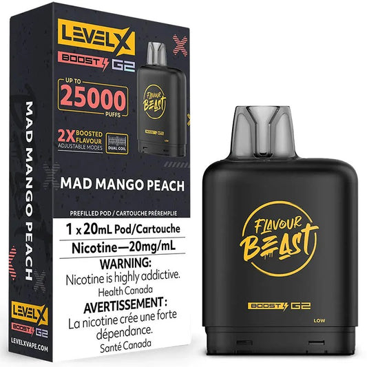 Level X Flavour Beast Boost G2 25K – Mad Mango Peach