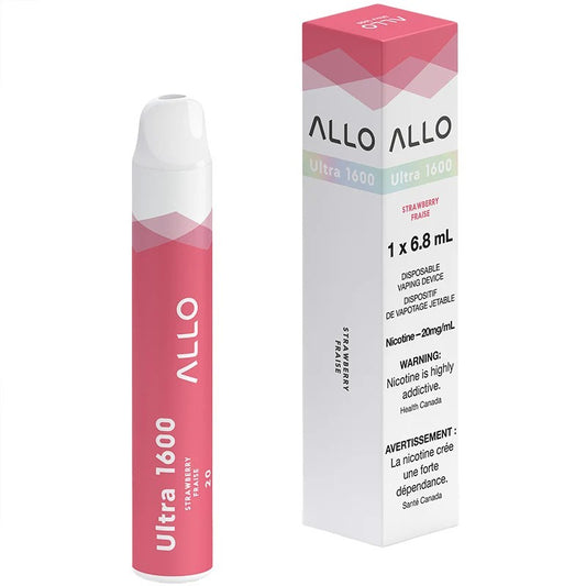 Allo Ultra 1600 - Strawberry Fraise Disposable Vape