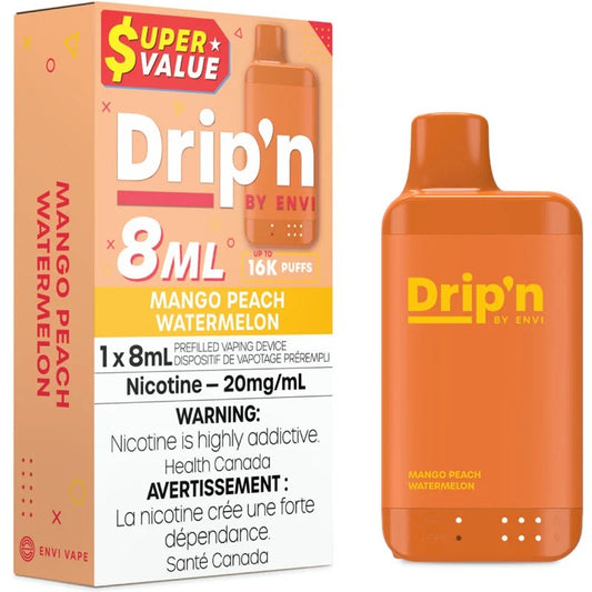 Dripn By Envi 16K Disposable Vape - Mango Peach Watermelon (8mL)