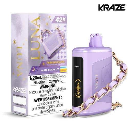 Glitz Grape Ice - Kraze Luna Disposable Vape (42K Puffs)