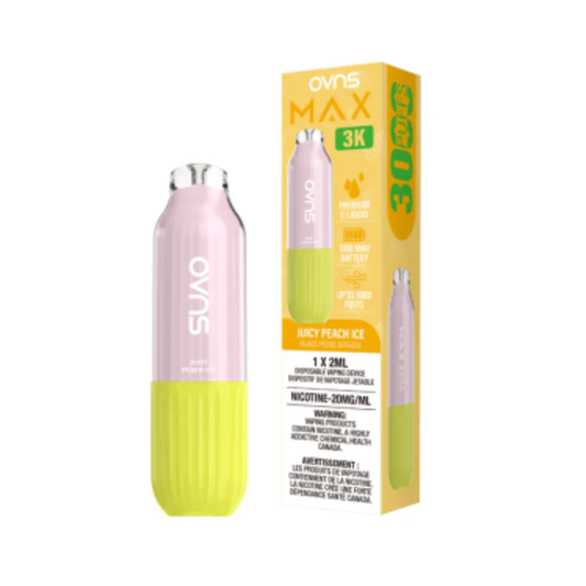 Juicy Peach Ice - OVNS Max 3K Disposable Vape