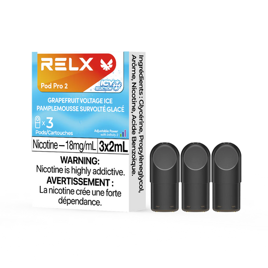 RELX Pod Pro 2 - Grapefruit Voltage Ice  (3 Pack)