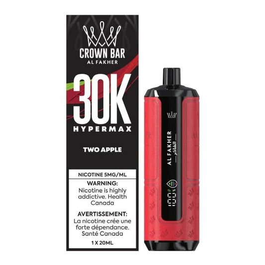 Al Fakher Crown Bar Hypermax 30K Disposable Vape - Two Apple