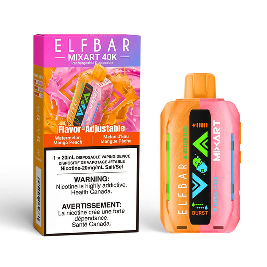Elf Bar MixArt 40K Disposable Vape - Watermelon Mango Peach (20mL)