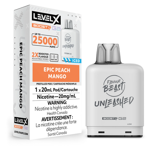 Level X Flavour Beast Unleashed Boost G2 25K – Epic Peach Mango