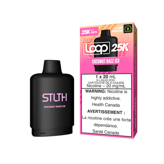 Cocunut Razz Ice - STLTH Loop 25K Vape Pod
