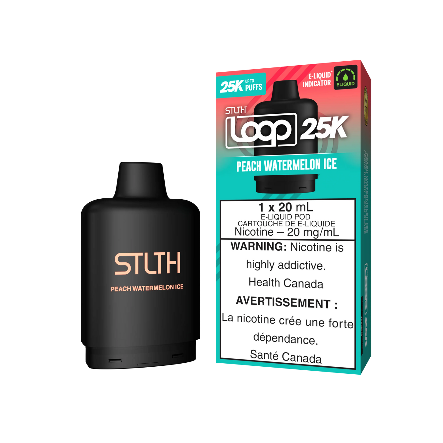 Peach Watermelon Ice - STLTH Loop 25K Vape Pod