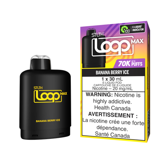 Banana Berry Ice - STLTH Loop Max 70K Vape Pod