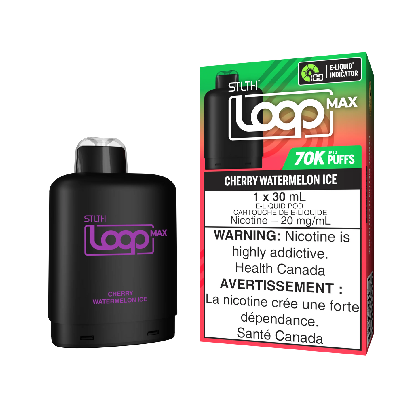 Cherry Watermelon Ice - STLTH Loop Max 70K Vape Pod