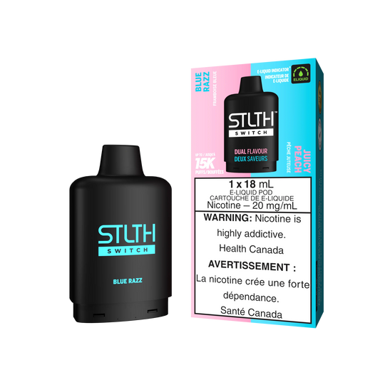 Blue Razz | Juicy Peach - STLTH Switch Vape Pods 15K