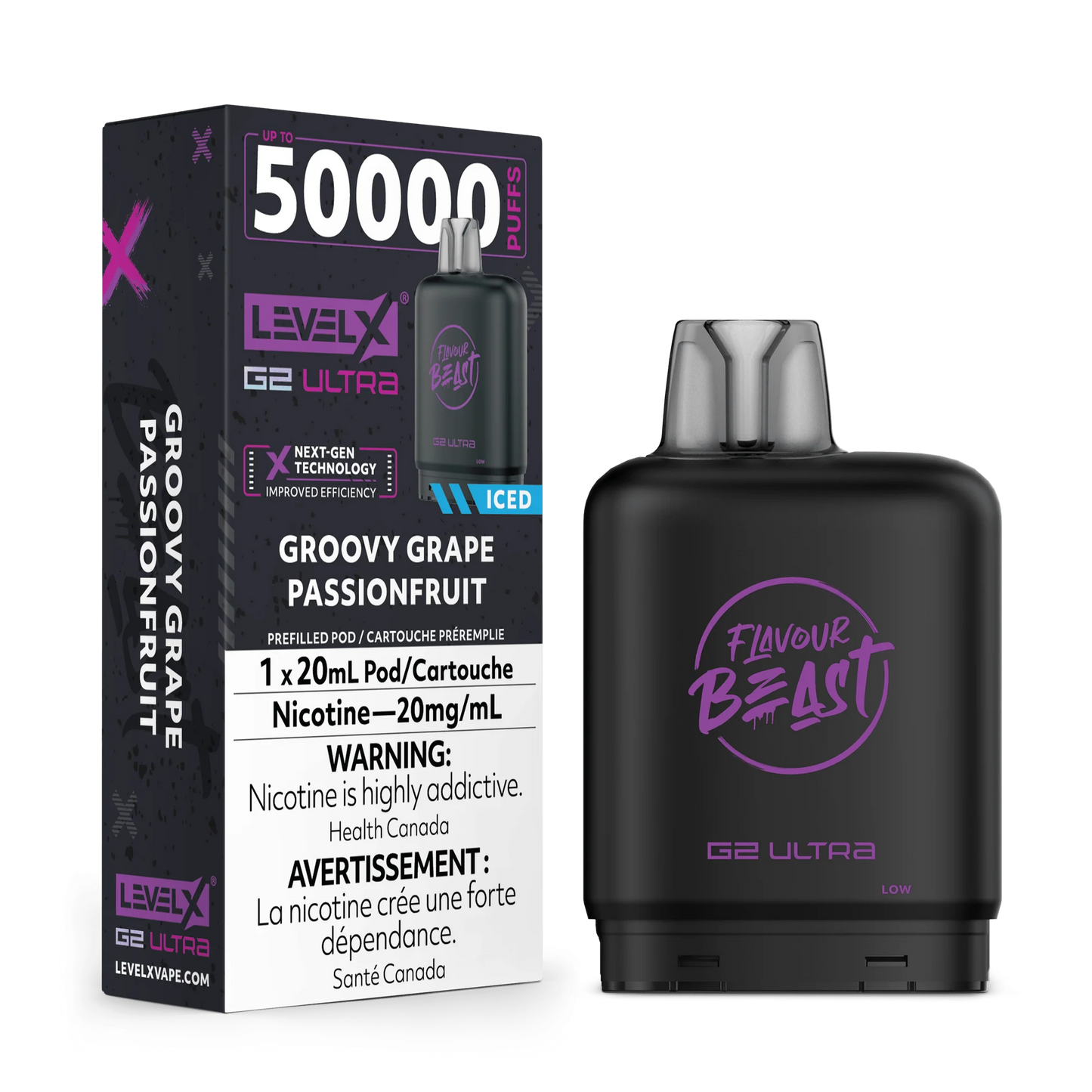 Level X Flavour Beast G2 Ultra 50K – Groovy Grape Passionfruit