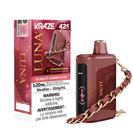Scarlet Cherry G Ice - Kraze Luna Disposable Vape (42K Puffs)
