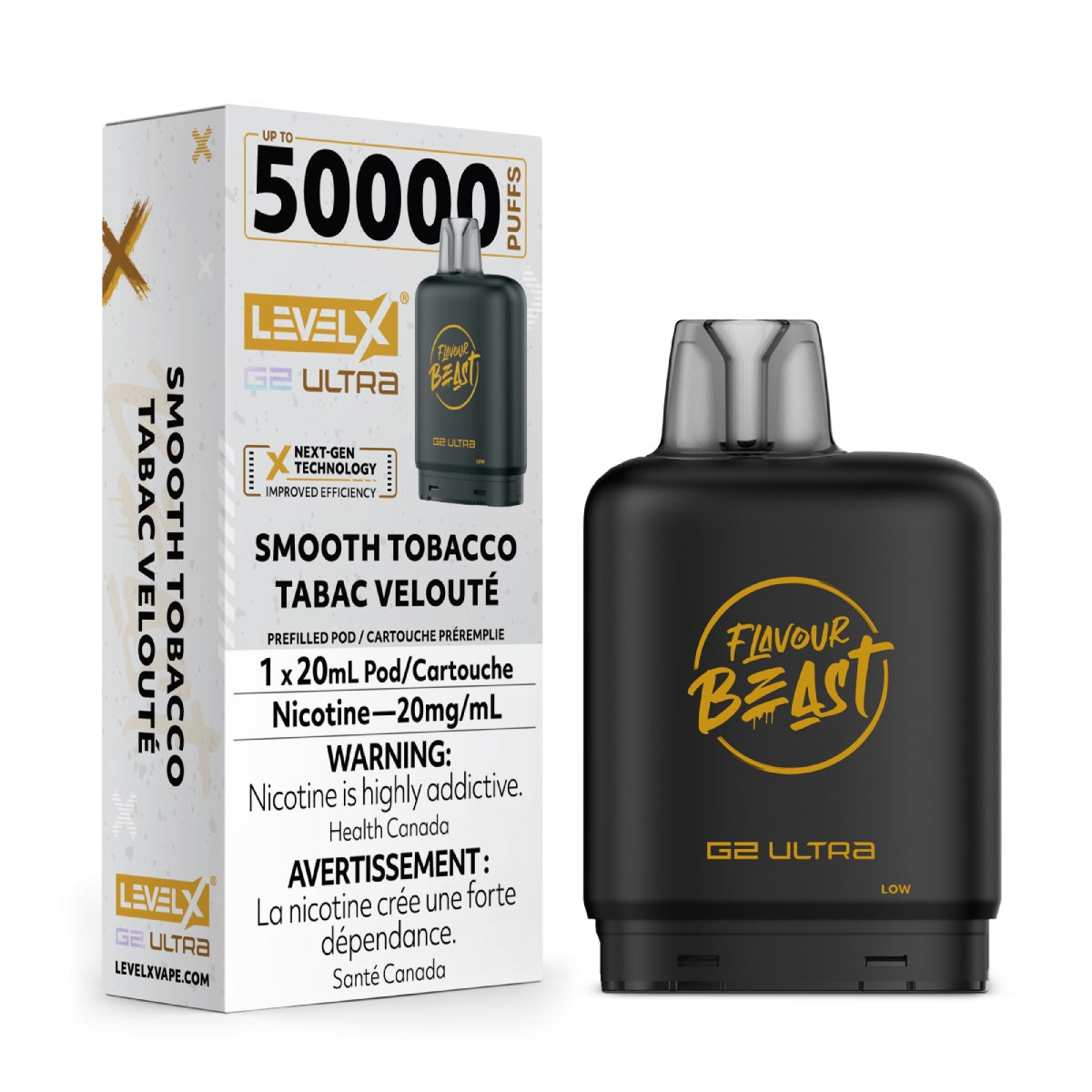 Level X Flavour Beast G2 Ultra 50K – Smooth Tobacco