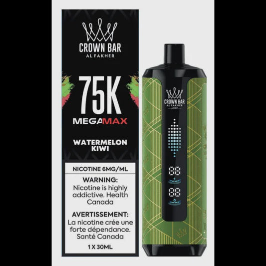 Al Fakher Crown Bar Mega Max 75K – Watermelon Kiwi