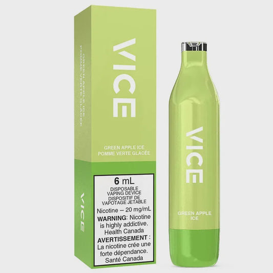 Vice 2500 Disposable Vape: Green Apple Ice