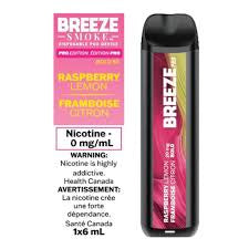 Breeze Pro Disposable Vape - Raspberry Lemon (Zero Nic)